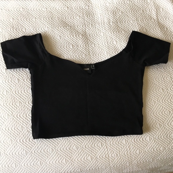 ASOS Tops - Asos sweethart neckline black crop top